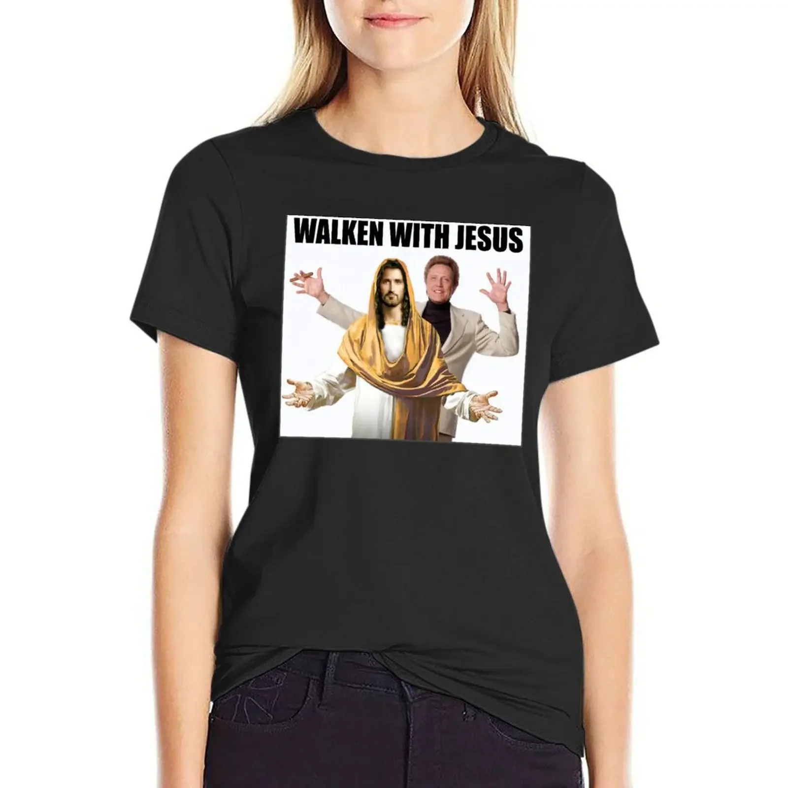 

Walken With Jesus - Funny Walking With Jesus Gift Ideas for Christopher Lovers T-Shirt