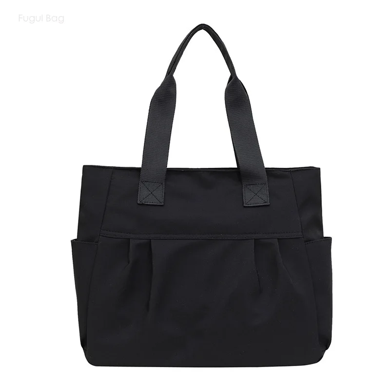 Women's Handbag Underarm Tote Shoulder Bag Versatile Large Capacity Minimalist High-end Fashion Solid Color Canvas Casual