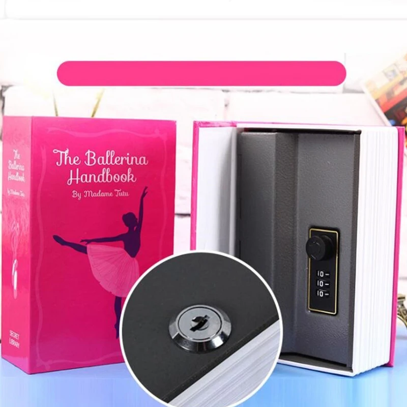 FULL-Dictionary Book Safe Storage Box,  Safe With 3 Digital Combination Lock, Anti-Theft Safe Secret Box