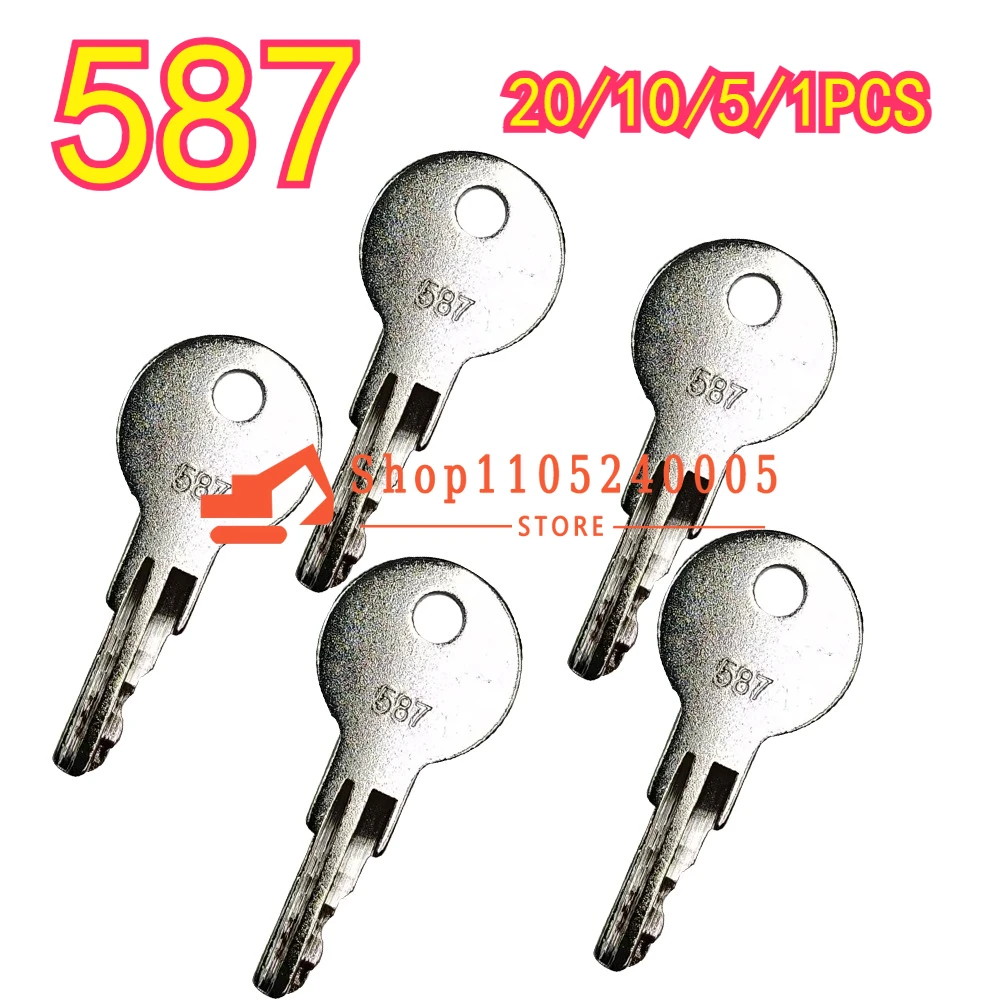 

20/10/5/1PCS 587 New Ignition Key for JLG Heavy Construction Equipment 7012587 Ignition Starter Key 587 ELI80-0106