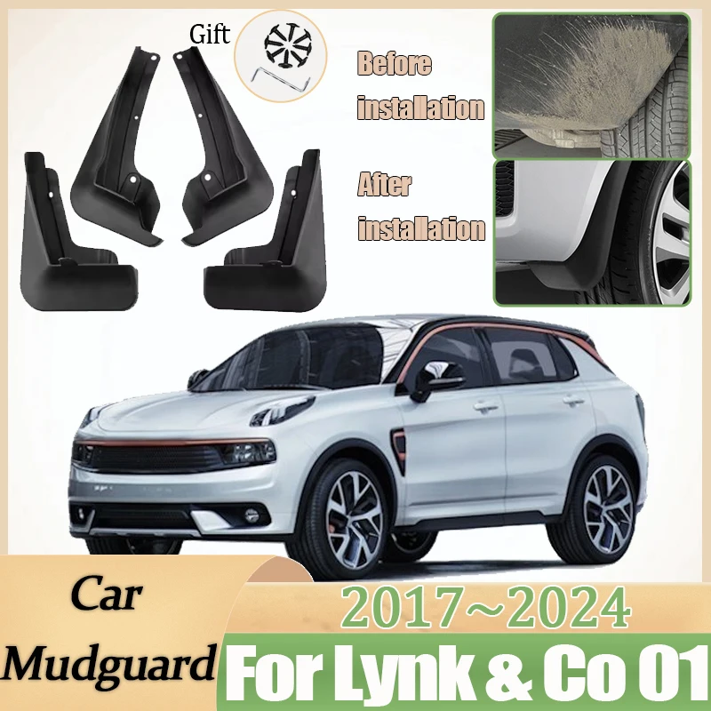 

Car Mudguards for Lynk & Co 01 CX11 2017~2024 Anti-scratch Front Rear Wheel Protect Fender Splash Mud Flaps Guards Accessories