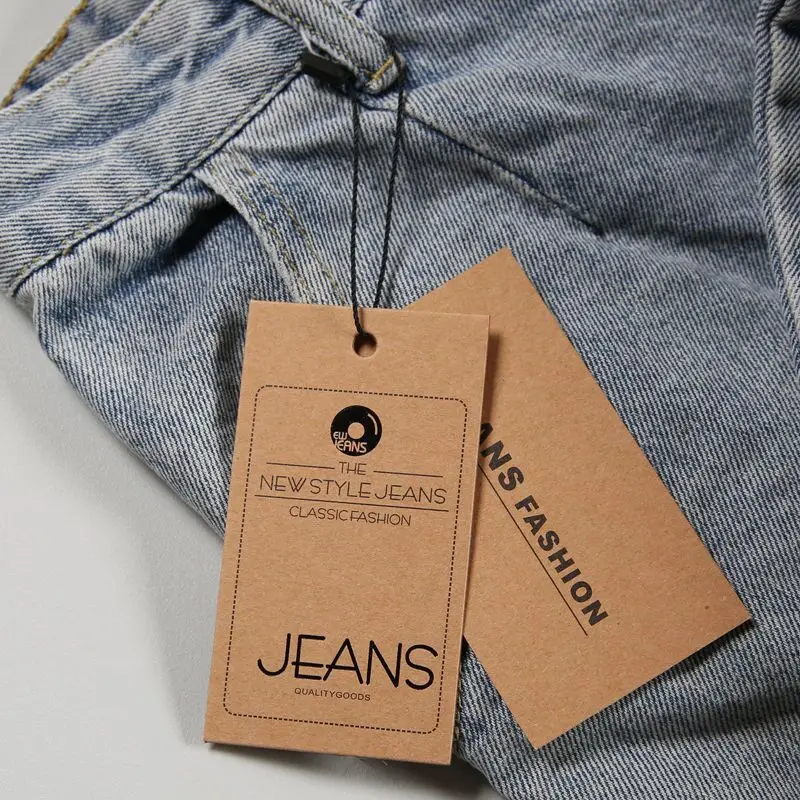 Customized product、Custom Logo Kraft Paper Hang For Clothes Garment Swing Tags