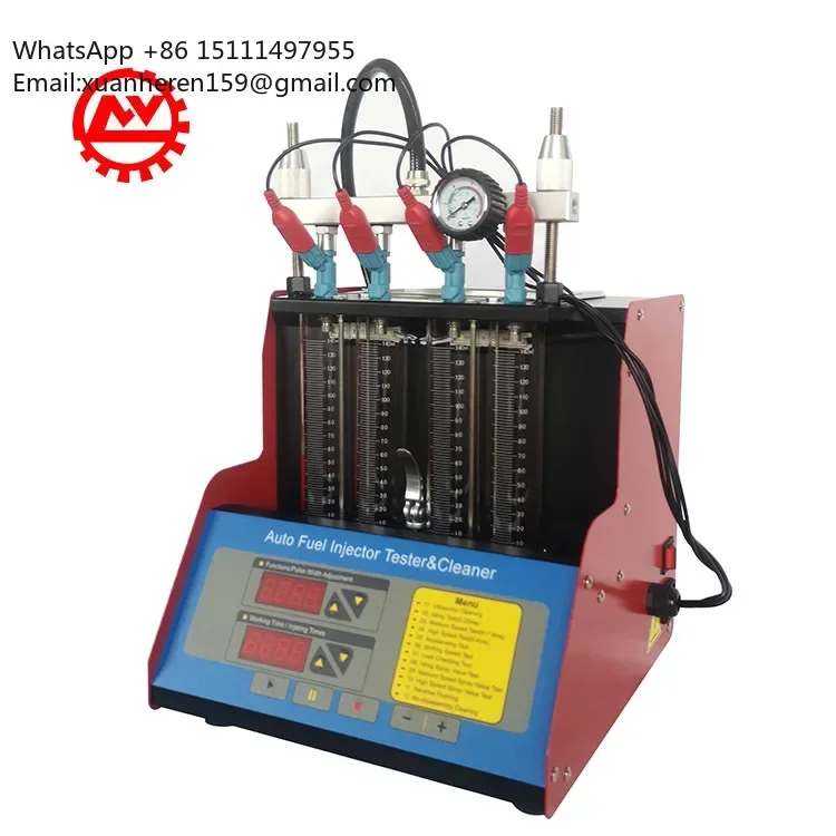 4-Cylinder Gasline Car Engine Motorcycle Auto Diagnostic Tool 220V 110V Ultrasonic Injector Clean and Test Machine