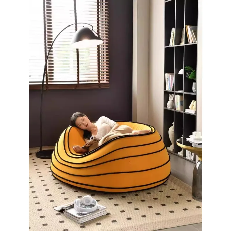 

Egg tart sofa chair Italian minimalist sleepable reclining creative tatami balcony living room lazy sofa