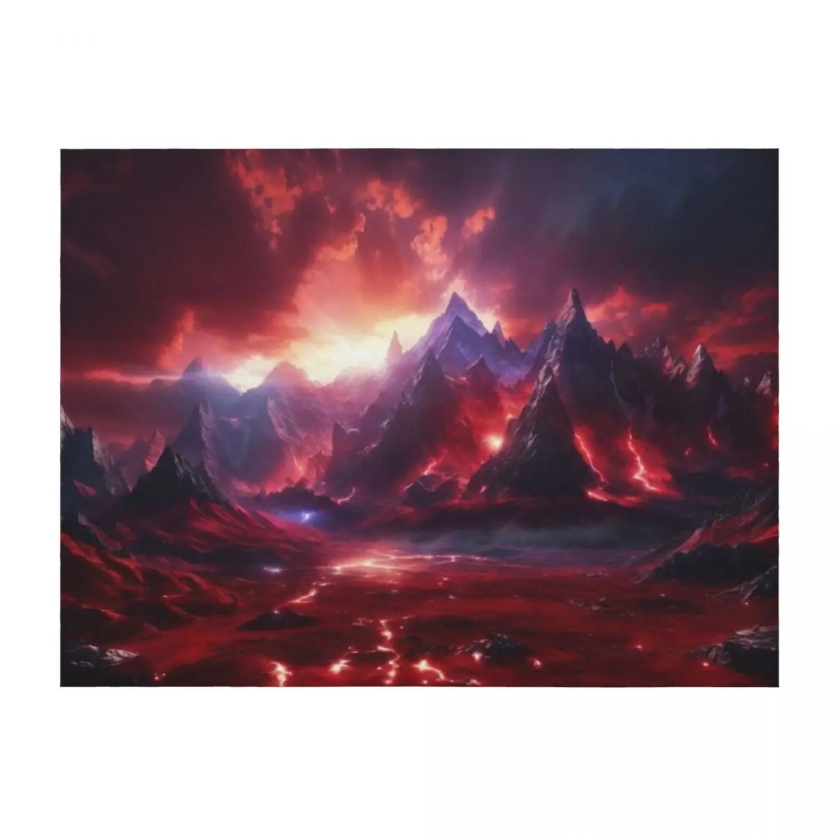 

Mountain - Fantasy Land Series Reimagined Artwork Throw Blanket Moving Decoratives Weighted Large Blankets
