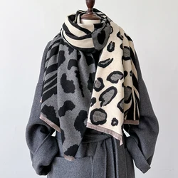 1 Pc Cashmere imitate Scarf  Women Thick Warm Winter Leopard Blanket Brand Female Shawl Wrap Bufanda Poncho Echarpe Pashmina