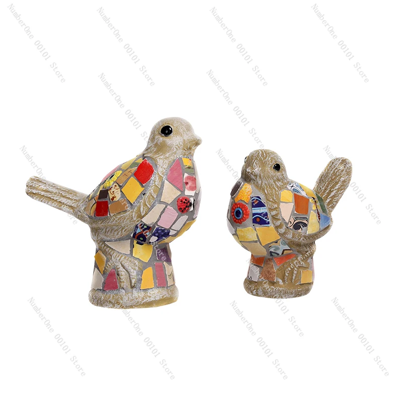

Outdoor Villa Courtyard Garden Decoration Ceramic Animal Bird Garden Landscape Ornament Fake Bird Terrace Decoration
