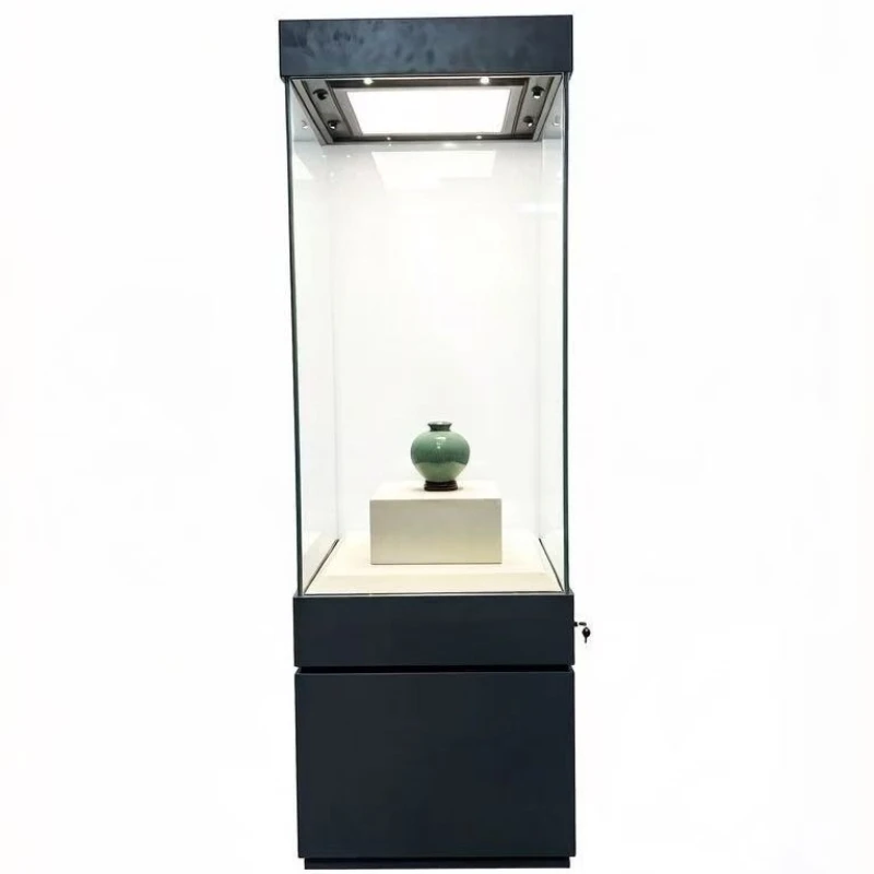Museum constant temperature and humidity cultural relics display cabinet, high cabinet along the wall cabinet