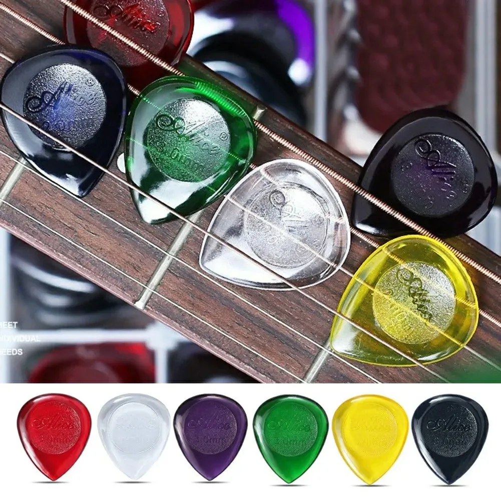 6Pcs Alice Stubby Guitar Picks Acoustic Electric Bass Plectrum Mediator 1/2/3mm Thickness Fast Picking Guitar Accessories