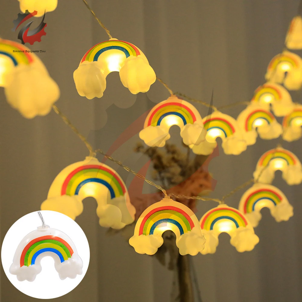 

USB LED Light String Cloud Rainbow LED Color Flashing Light Christmas Garland for Birthday Party Cute Bedroom Decorate Lamp