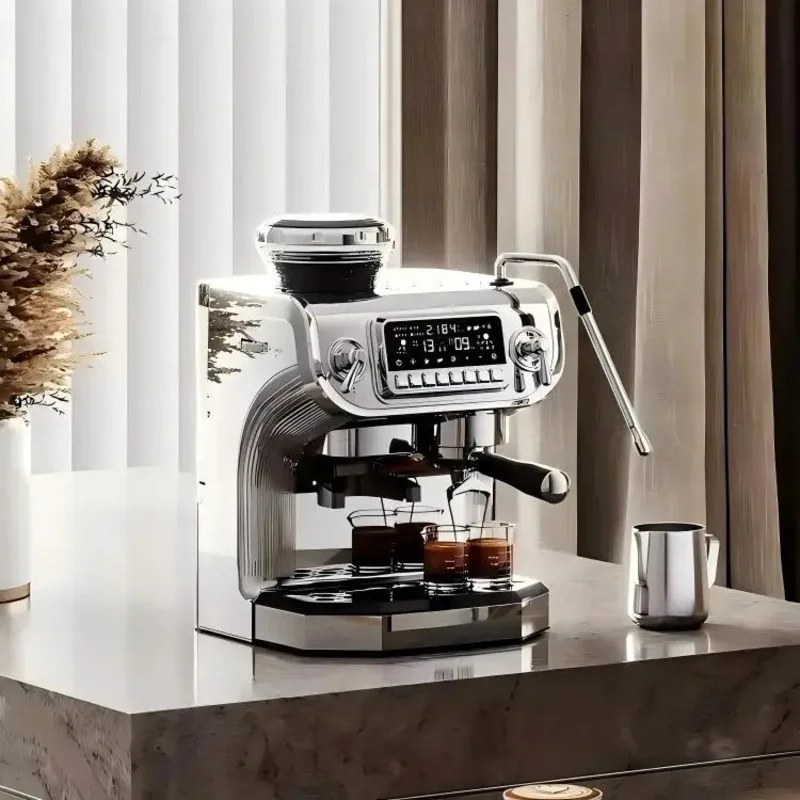

Professional Hotel-Grade Cappuccino Espresso Coffee Making Machine Grinder Stainless Steel Boiler 15 Bar Pressure 2L Capacity