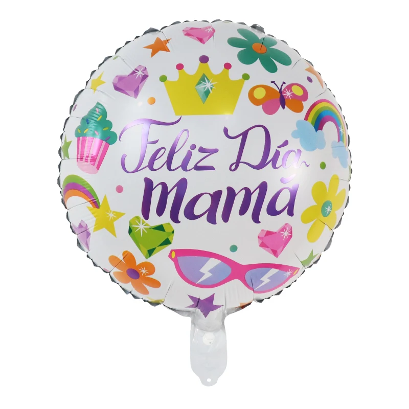 10pcs 18inch spain Happy Mother‘s Day Foil Balloons Party Air Globos Home Mom Birthday Gift Anniversary Decorations Gifts