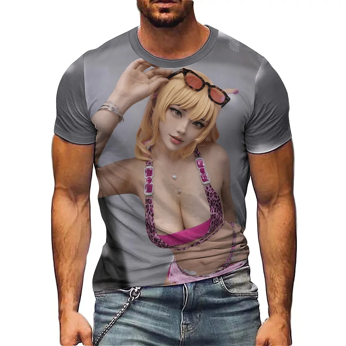 

2026 New Stylish Men's 3D Printed Short-Sleeve T-Shirt - Loungewear High-Quality Printed T-Shirt