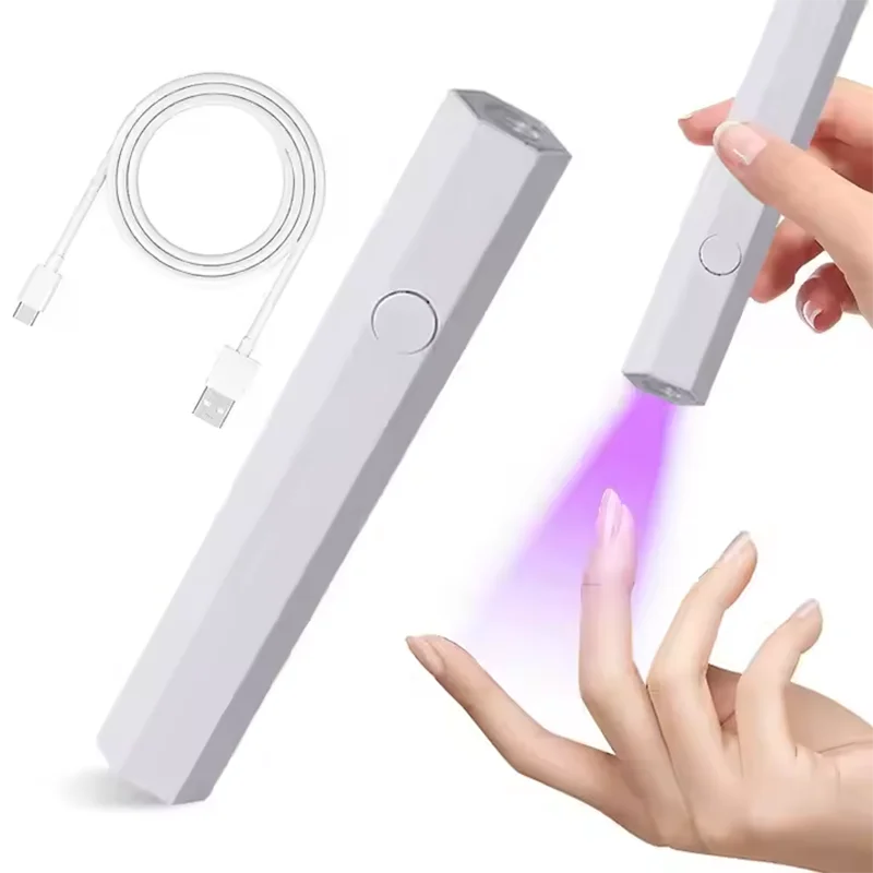 

USB-лампа для ногтей, ручная прямая лампа, обновленная версия, нечерная ручная перезаряжаемая портативная лампа для ногтей, быстросохнущая лампа
