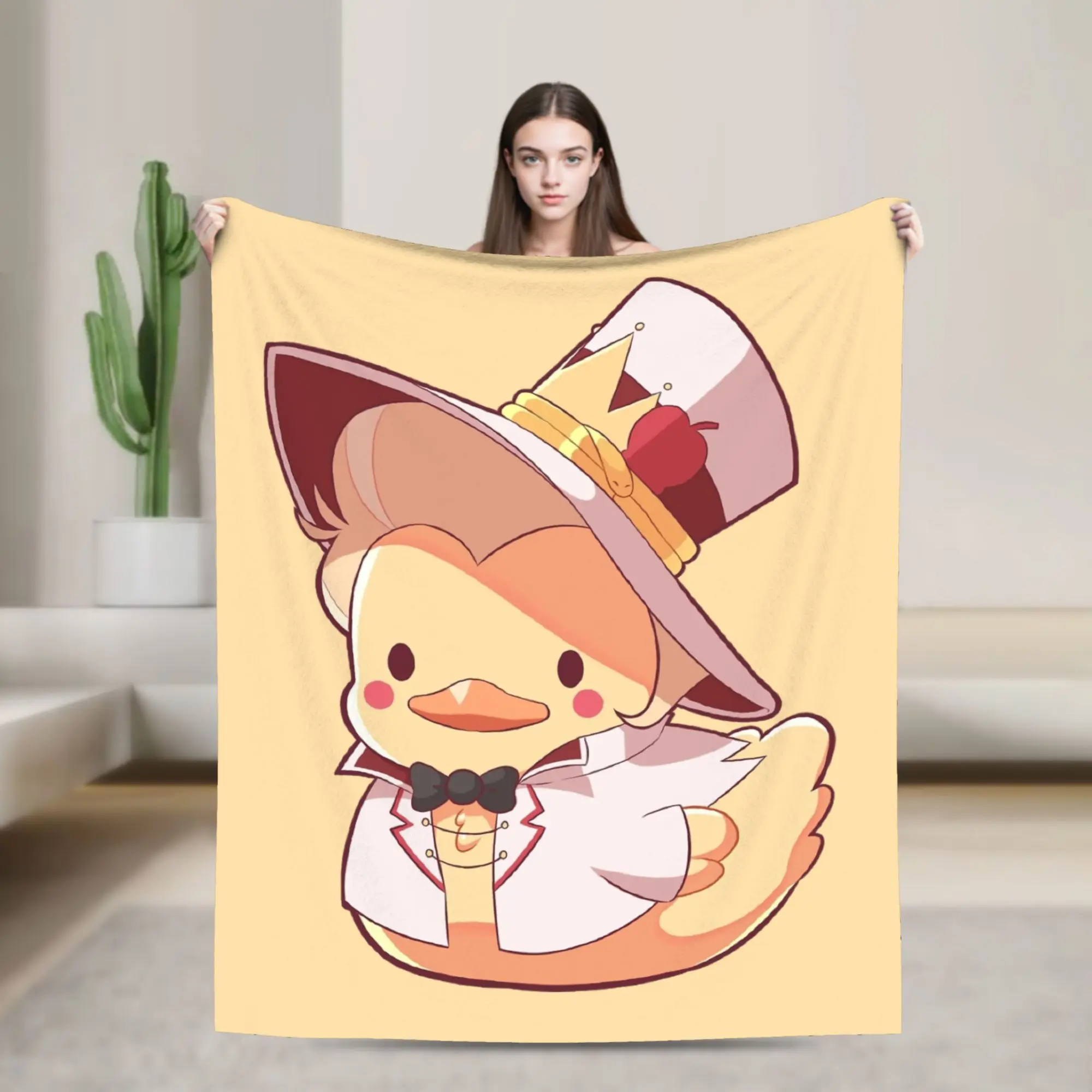 Duckling Lucifer Hazbined Hoteled Blanket Fleece  Winter   Multifunction Warm Throw Blankets for Bedding Car Quilt