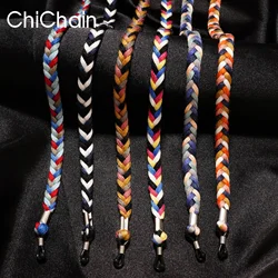 Fashion 2022 New Pattern Woven Glasses Rope Light Skin Soft Reading Glasses Sunglasses Spectacles Holder