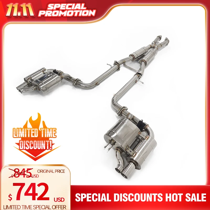 Limited Time Offer Stainless steel catback  With Valves for Genesis G70 HMD exhaust system