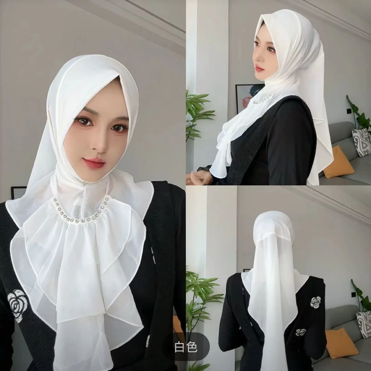 Convenient Instant Easy Muslim Wear Muslem Girls Hijab Head Cover
