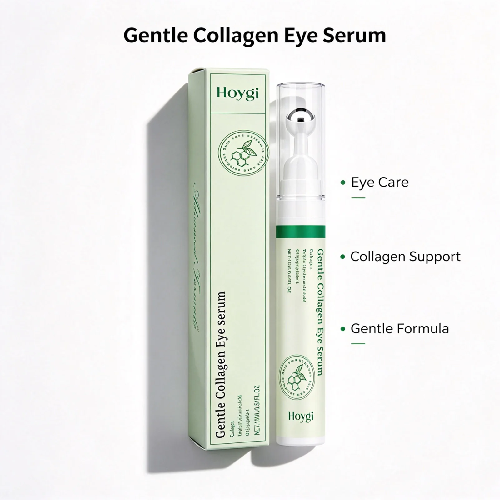 Collagen Eye Serum 15ml Fade Fine Lines Moisturizing Hydrating Reduce Puffiness Improve Dark Circles for Day Night Eye Area Care