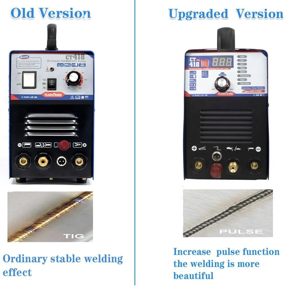 PLASMARGON CT418P 3 in 1 Plasma Cutter/TIG/MMA Welder Machine Pilot Arc CNC Pluse Digital