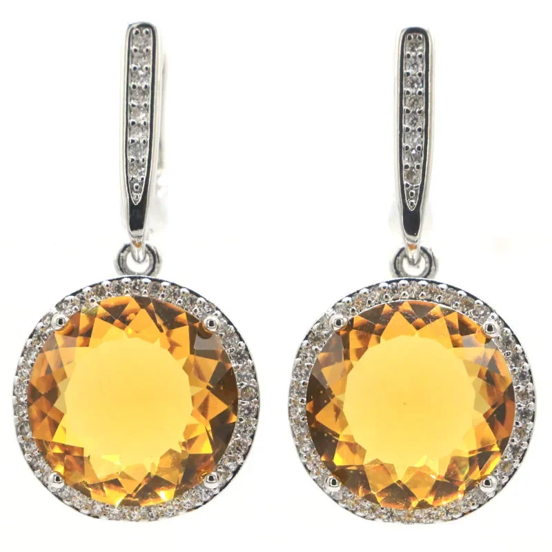 Buy 4 Get 1 Free 8g 925 SOLID STERLING SILVER Earrings Aquamarine Citrine Swiss Blue Smoky Topaz Orange Spessartine Iolite