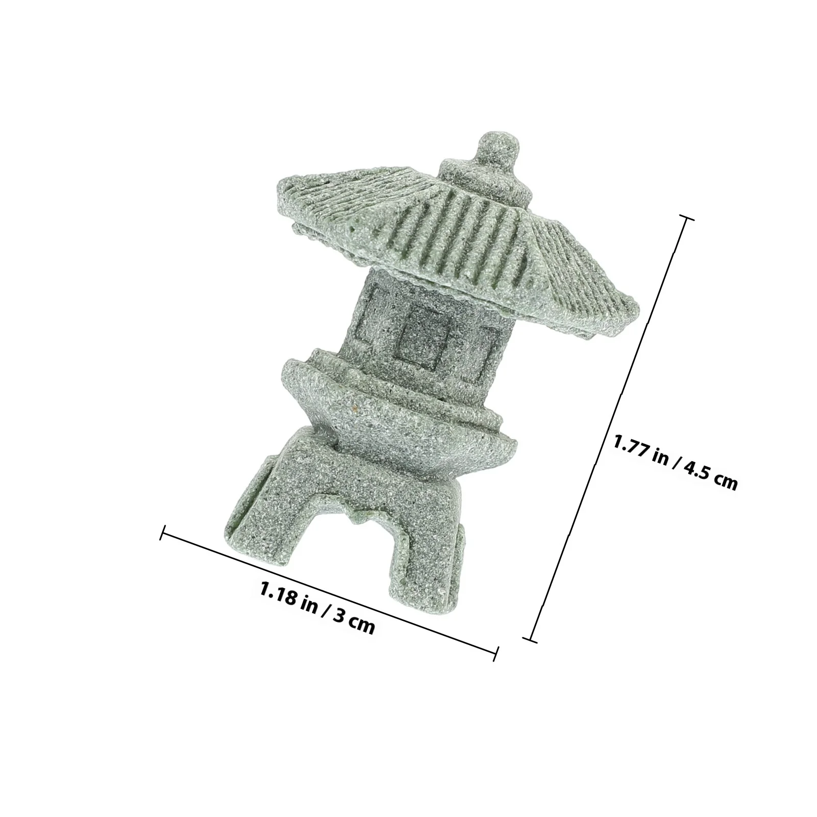 تمثال معبد صغير المواد فانوس بونساي المشهد الصغير خزان الأسماك الديكور النمط الياباني برج مصباح حديقة #4