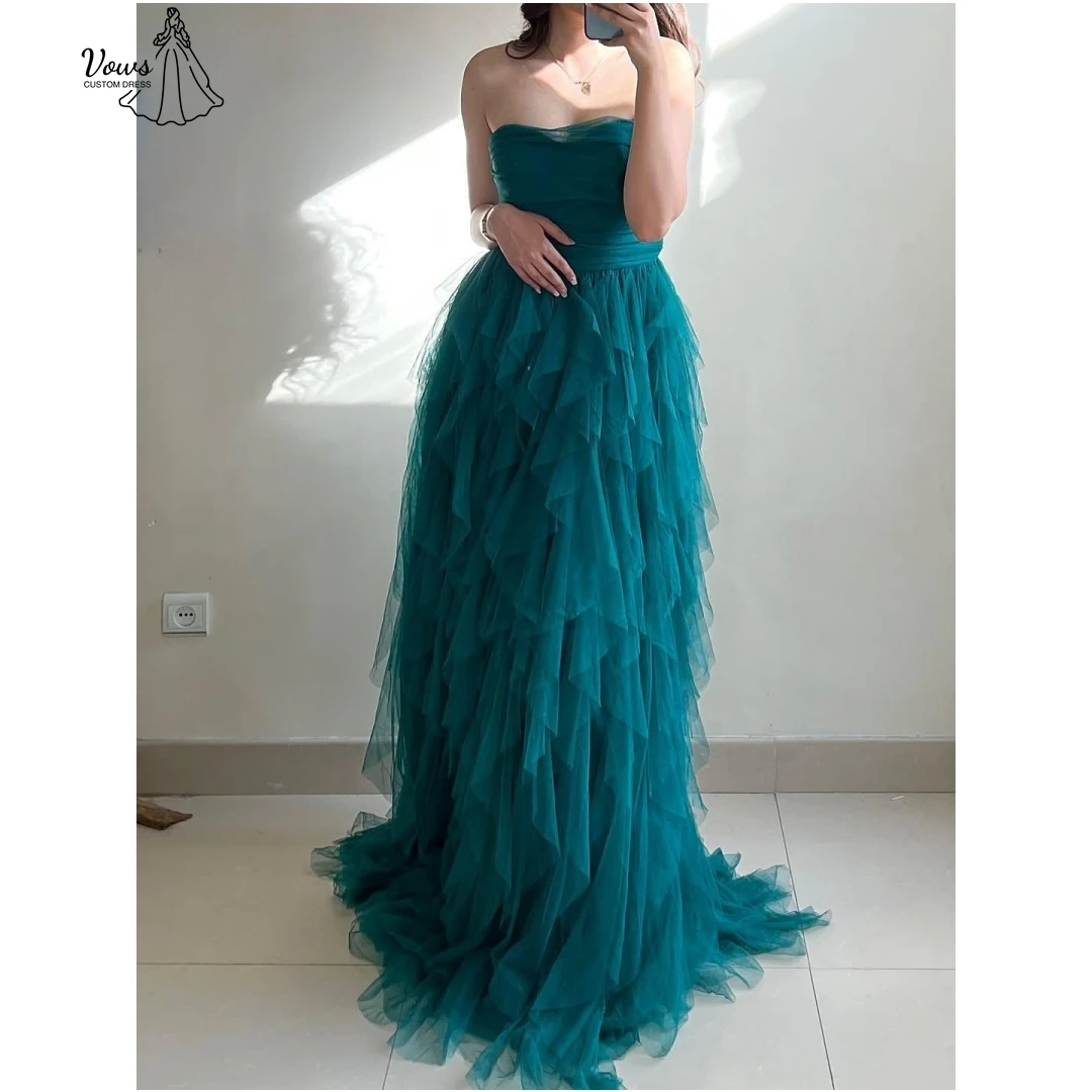 

Vows Line A Luxury Party Dress Evening Dresses Woman Elegant Cocktail Dresses 2025 Woman Custom Made Tulle Multi-layer Ballgown