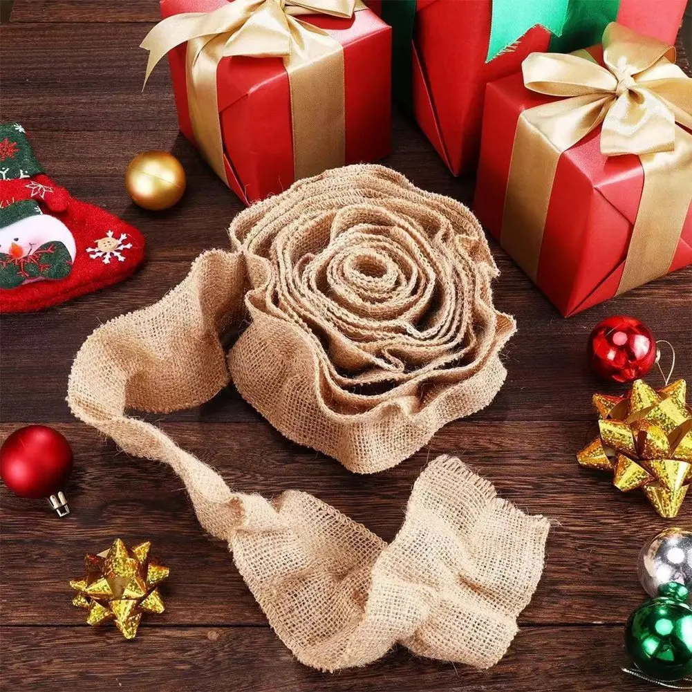 LICE-6 rotoli LED rustico albero di Natale ghirlanda nastro artigianale con luci a LED per decorazioni natalizie