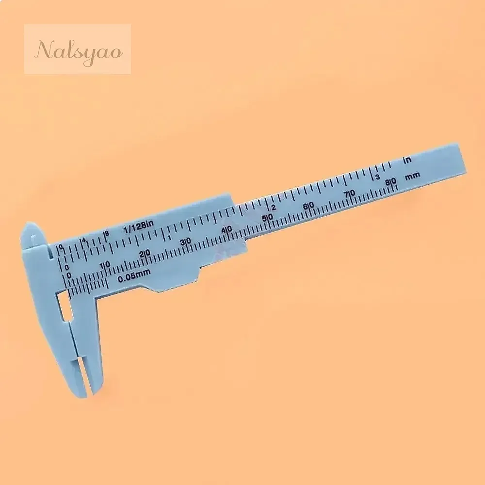 80mm Plastic Caliper Ruler Permanent Makeup Measurement Portable Eyebrow Measuring Vernier Caliper Tattoo Microblading