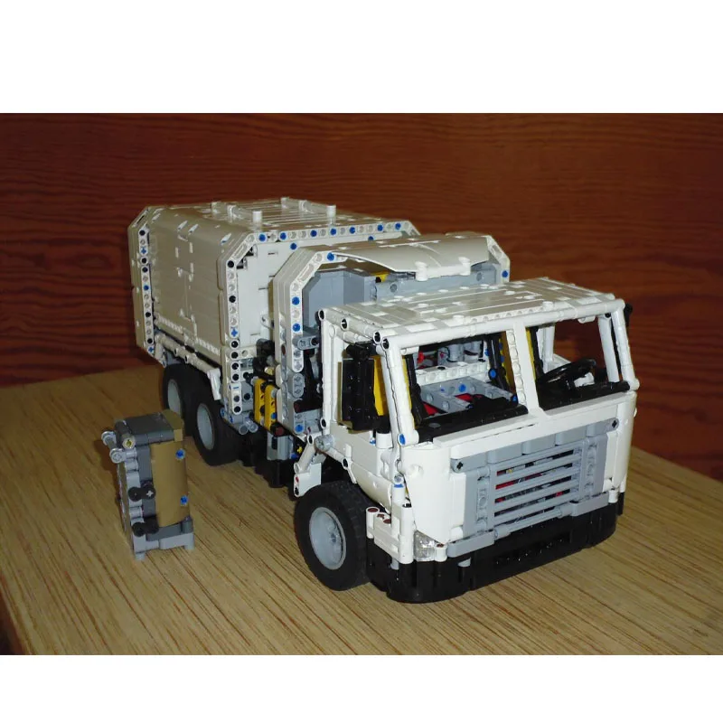 

MOC-95540City Clean электрический мусоровоз, строительные блоки, модель3522 деталей, MOC, креативные строительные блоки для мальчиков и детей на день рождения, игрушки, подарки