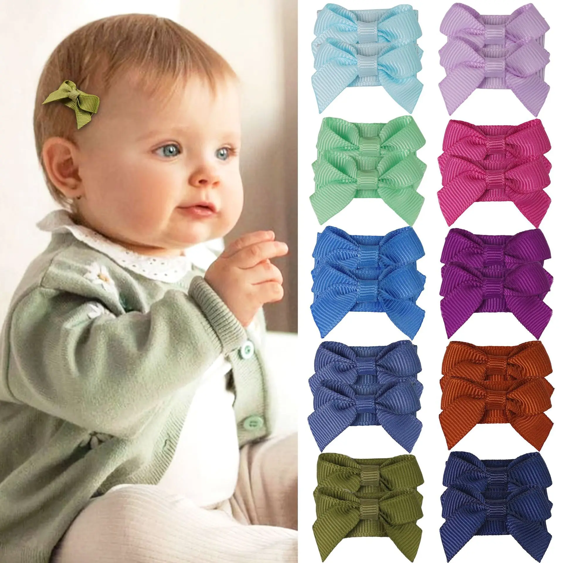 200pcs-14-solid-grosgrain-ribbon-bow-hair-clips-baby-girls-hair-accessories-magic-paste-posts-hair-sticker-clip-kids-headwear