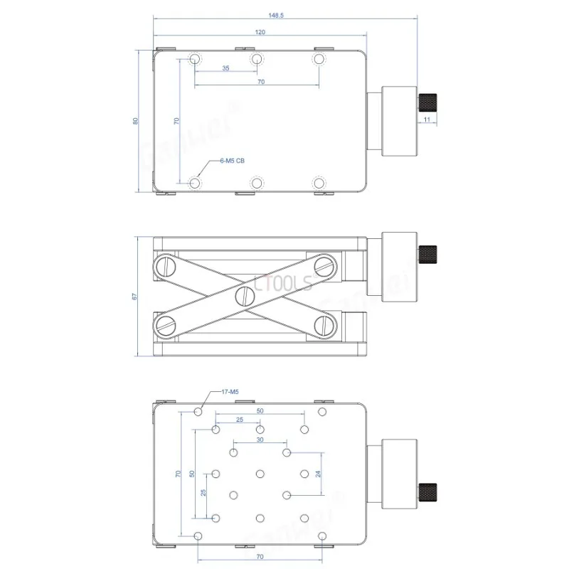 X-Axis Manual Lift Platform Adjustable Engraving Laboratory Lift Platform Jack High Precise Woodworking Machinery Router Lifter