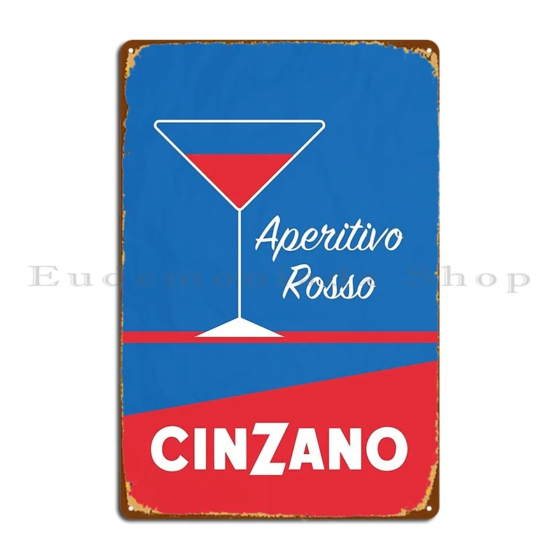 Póster Vintage de Cinzano Zrosvelti, letreros de Metal, Impresión de Club, diseño del hogar, Mural de pared, cartel de estaño