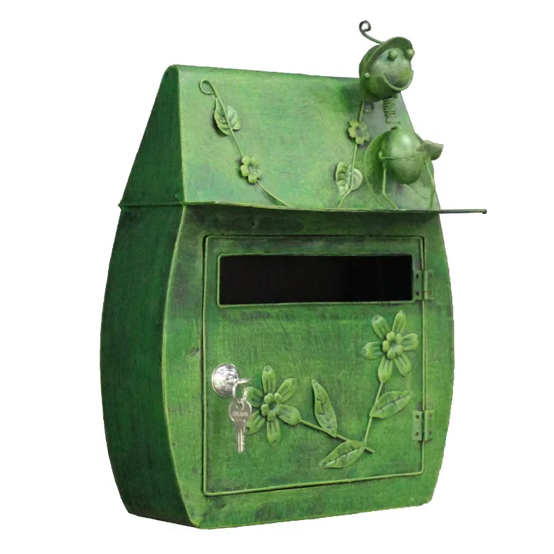 

mailbox metal wall hanging mailbox retro handmade creative mailboxs home gardening crafts