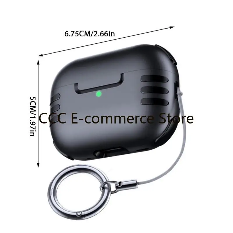 Compactly Case for Protective Cover Headphone Reinforced PC Structure Shockproof Exterior Carabiner Clip R58A