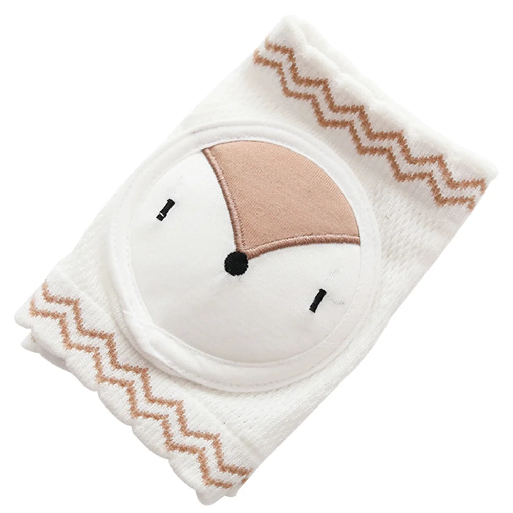 زوج واحد من جوارب الركبة خفيفة الوزن وقابلة للتنفس وحماية عالية المرونة للرضع بنمط الثعلب والقهوة الخفيفة #3