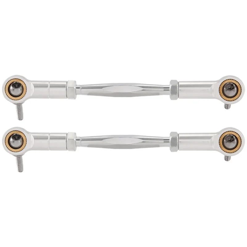 โมเดิร์น CNC โลหะพวงมาลัย Tie Rod สําหรับ 1/5 HPI BAHA ROVAN KM BAJA 5B,Silver