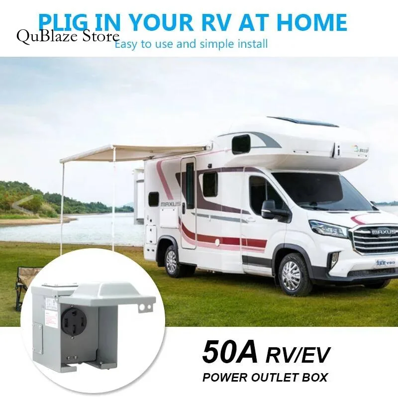 50A Nema 14-50R BOX Panel Wadah RV 50Amp Kotak Stopkontak RV/EV
