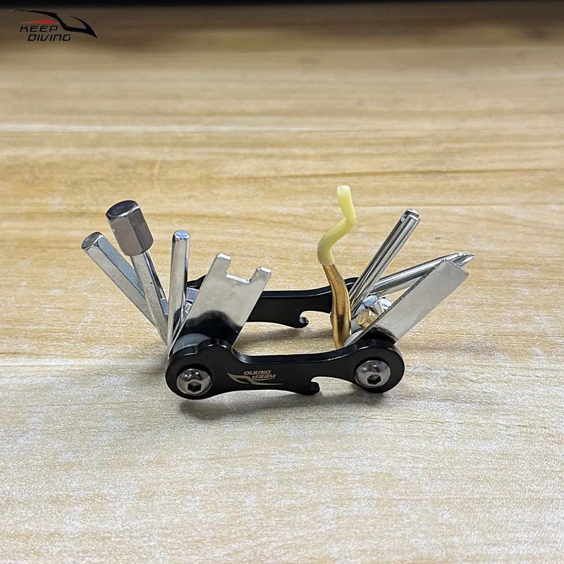 

KEEP DIVING 9 в 1, уплотнительное кольцо для дайвинга, гаечный ключ, отвертка, многофункциональные инструменты для ремонта, регулировка оборудования для подводного плавания BCD