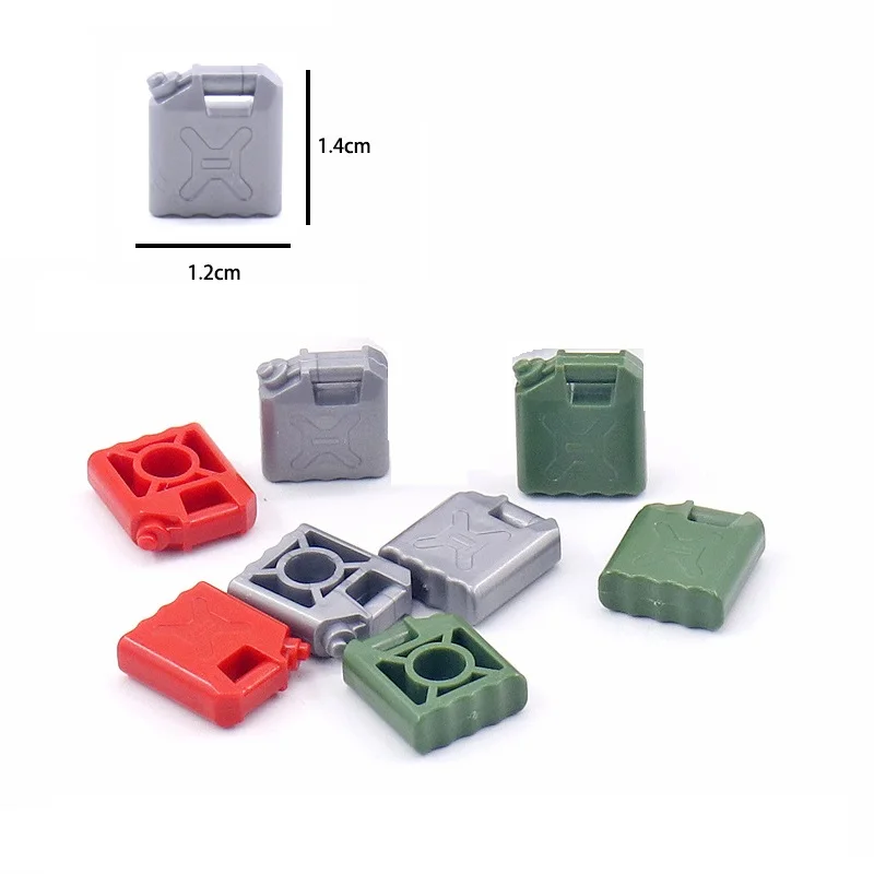 Oil Pot Small Oil Drum 10pcs/lots DIY Military Accessories MOC Mini Third Party Building Block Figures Parts Brick Toy for Boy