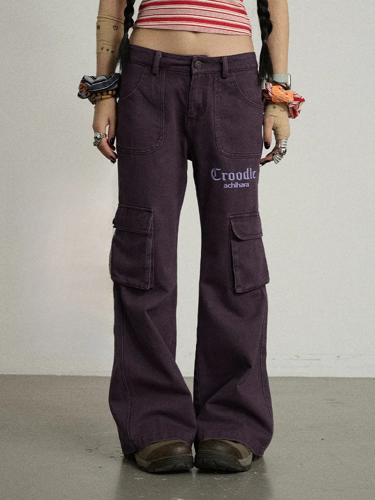 

Achihara Autumn New Casual Workwear Pants Floor-Length Loose Fit Comfortable Cotton Long Trousers for Women Commute Sle