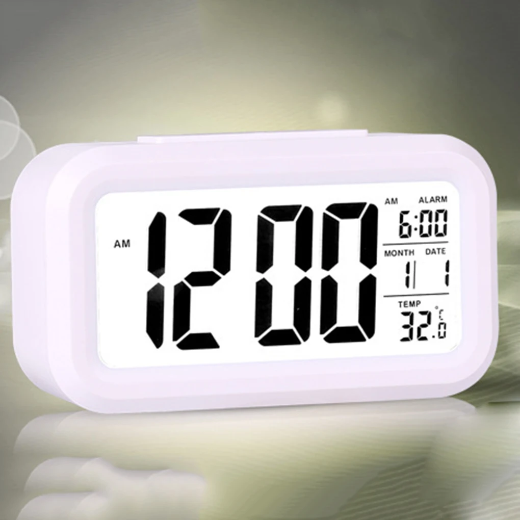 LED Mirror Digital Alarm Clock Electronic Watch Table Multifunction Snooze Night Display Desktop Alarm Clocks 12/24-hour System