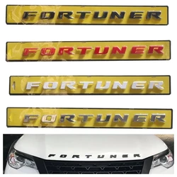 Car 3D Logo Sticker Bonnet Hood Emblem For Toyota Fortuner Exterior Decoration Letter Styling Accessorier Black SUV Accessories