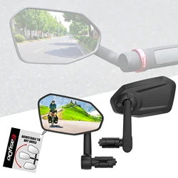 Easydo Bicycle Mirror 360 Adjustable Rotatable Handlebar Mirror Bar End Wide Range Durable Rearview Mirrors for Electric Scooter