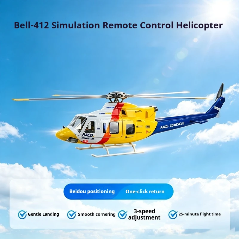 Fly Wing Bell 412 High Simulation Rc Helicopter Gps Self Stabilizing One Key Return Ace Fly Controller Endurance For Adult