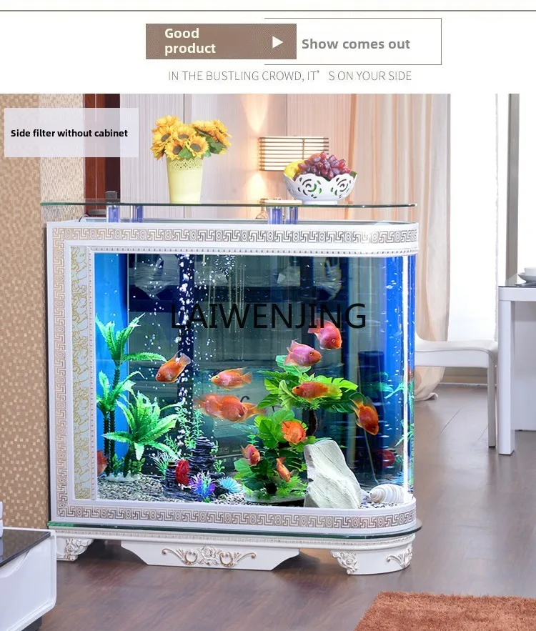 HLZ bar counter fish tank ecological aquarium partition floor entrance shoe cabinet sole cabinet goldfish tank