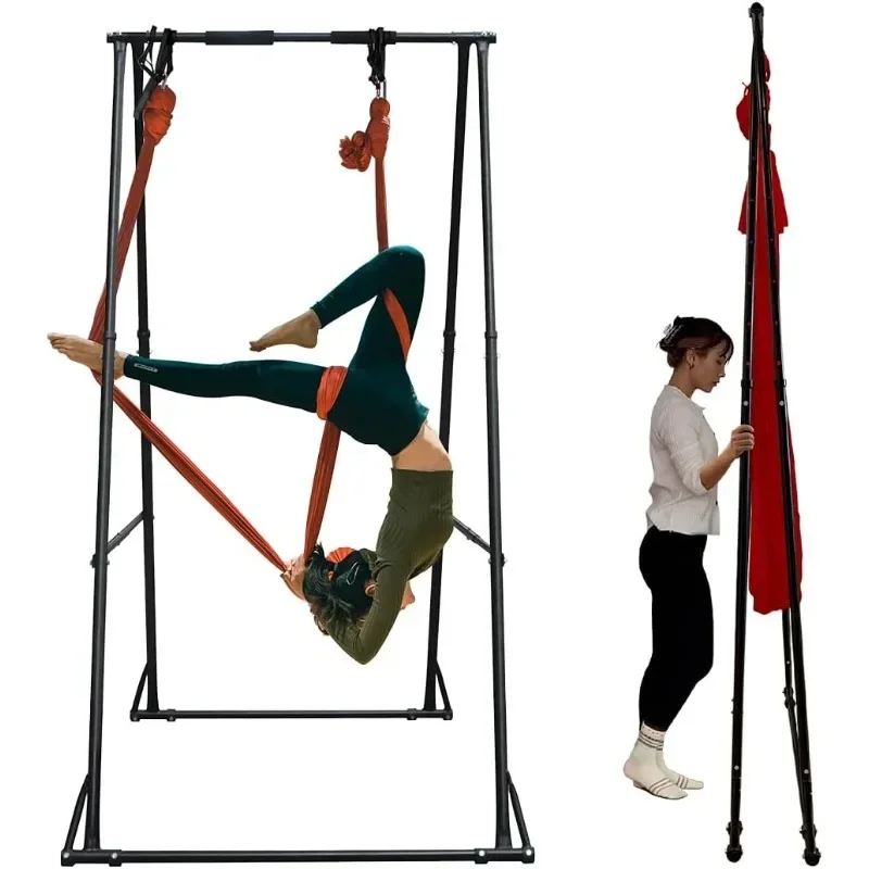 

Foldable Aerial Yoga Swing Stand Stable Pull-up Bar Indoor and Outdoor Adjustable Back Stretcher Portable Gymnastics Machine