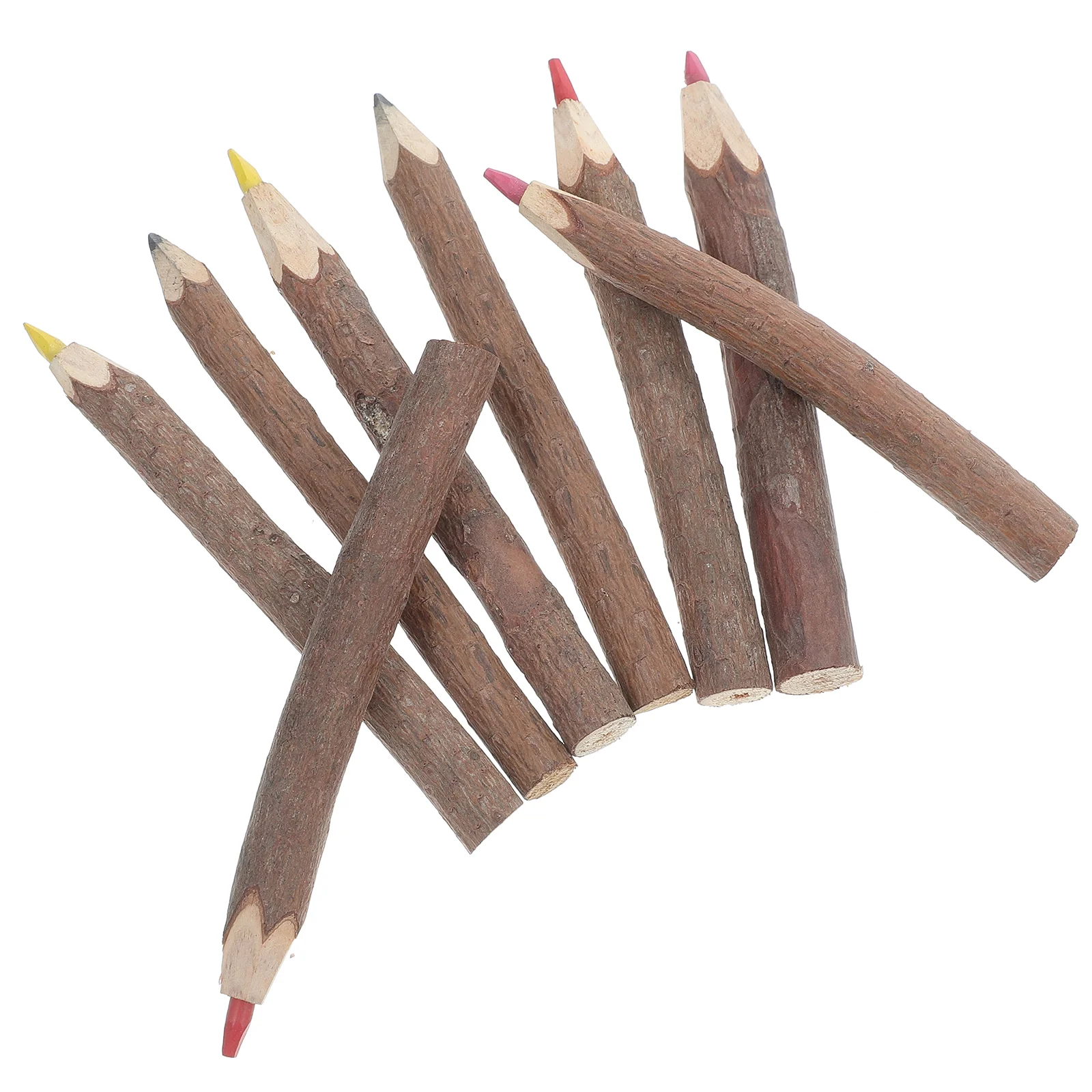 8pcs 9-10cm Tree Branch Colored Pencils Drawing Pencil Set for Artist Sketch (Mixed Color) tree branch pencils