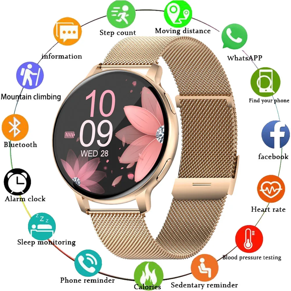 KAIMORUI  Women Smart Watch Bluetooth Call Heart Rate Monitoring 100+ Sport Modes Fitness tracker Men Smartwatch For Android iOS