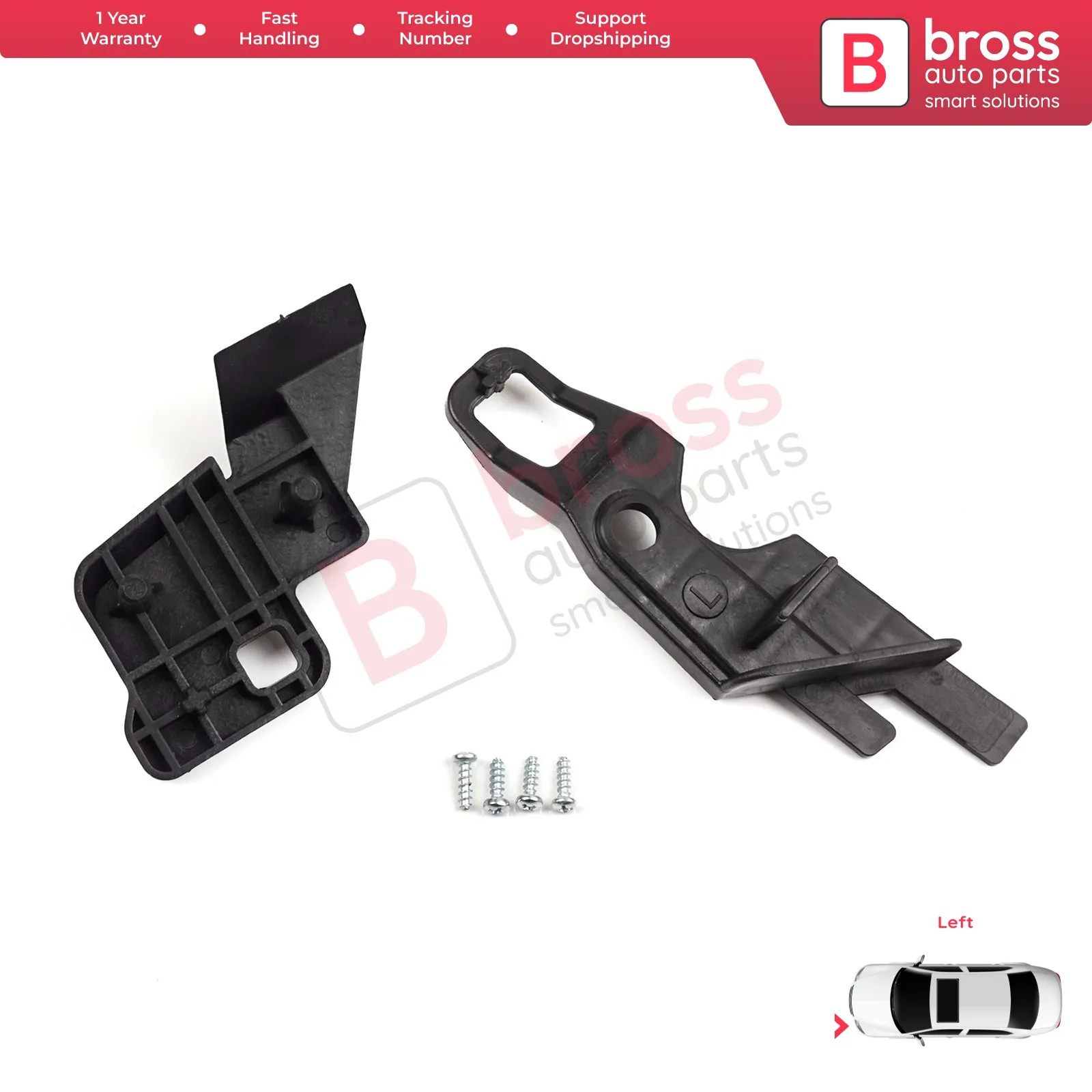 

BHL536 Car Headlight Headlamp Housing Repair Mount Holder Bracket Tab Clips Left Side for Citroen C-Elysee 2012-On 9675140080